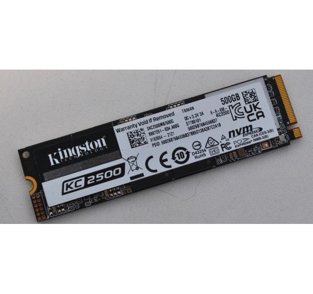 Kingston KC2500 500GB NVMe M.2 Solid State Drive (SSD) Grade A