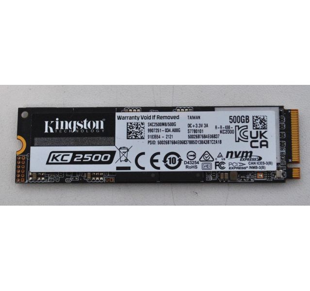 Kingston KC2500 500GB NVMe M.2 Solid State Drive (SSD) Grade A