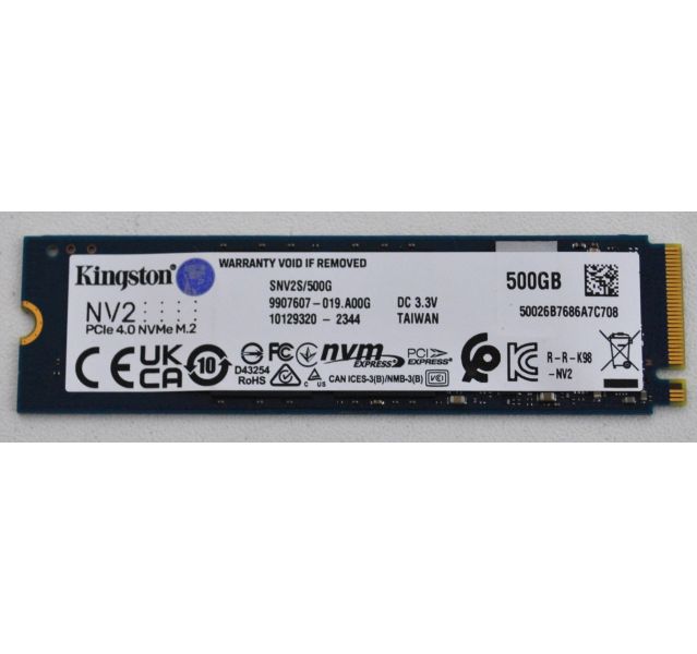 Kingston NV2 500GB NVMe M.2 Solid State Drive (SSD) Grade A