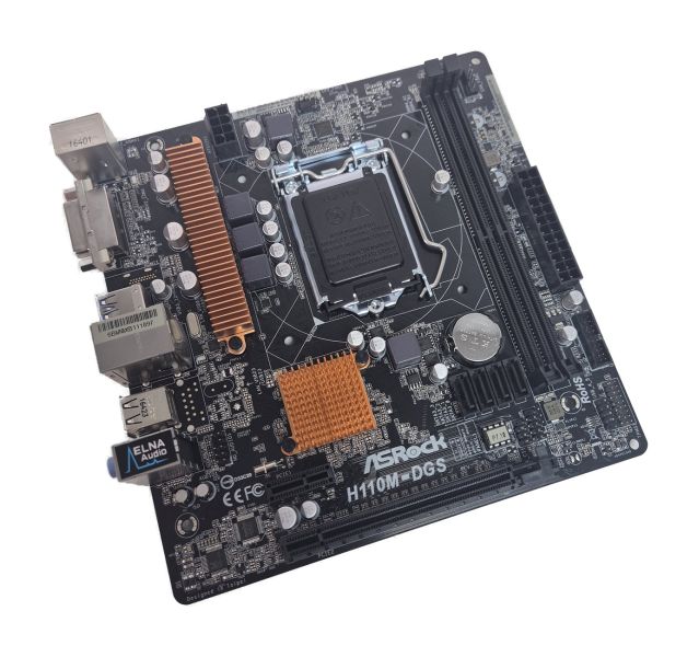 ASRock H110M-DGS Motherboard, 1151, H110, Micro ATX, with IO Shield