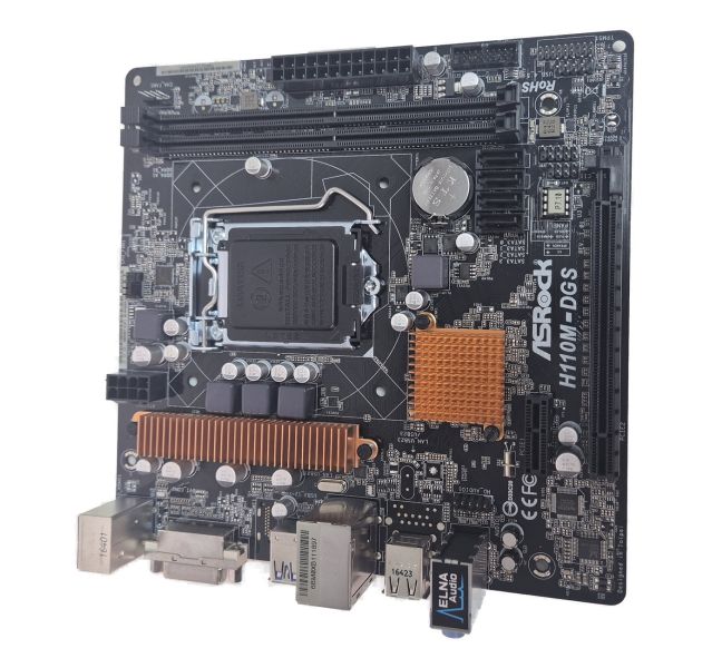 ASRock H110M-DGS Motherboard, 1151, H110, Micro ATX, with IO Shield