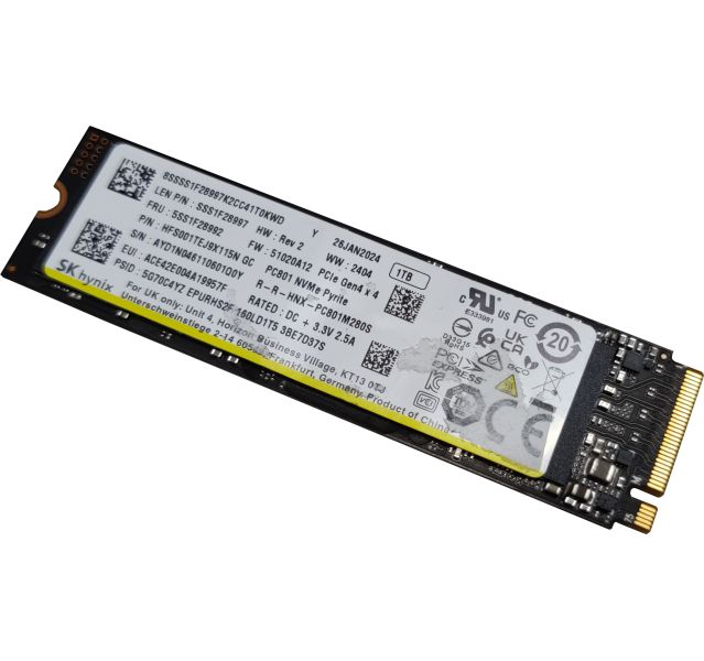 SKHynix PC801 1TB Gen4x4 M.2 NVMe 2280 Solid State Drive (SSD) Grade A