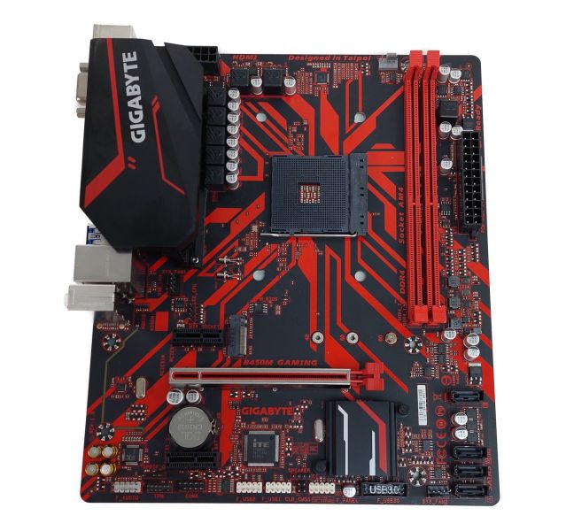 Gigabyte B450M Gaming, AM4, B450, MATX, DDR4, with IO Shield