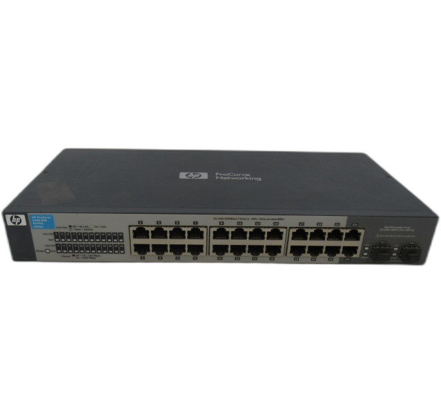 HP ProCurve 1410-24G 24-10/100/1000 Gigabit Ethernet-2 SFP-J9561A Switch No Ears