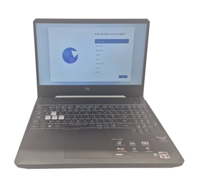 Asus TUF Gaming FX505D, Ryzen 3550H, 8GB DDR4, 512GB SSD, GTX 1650, 15.6