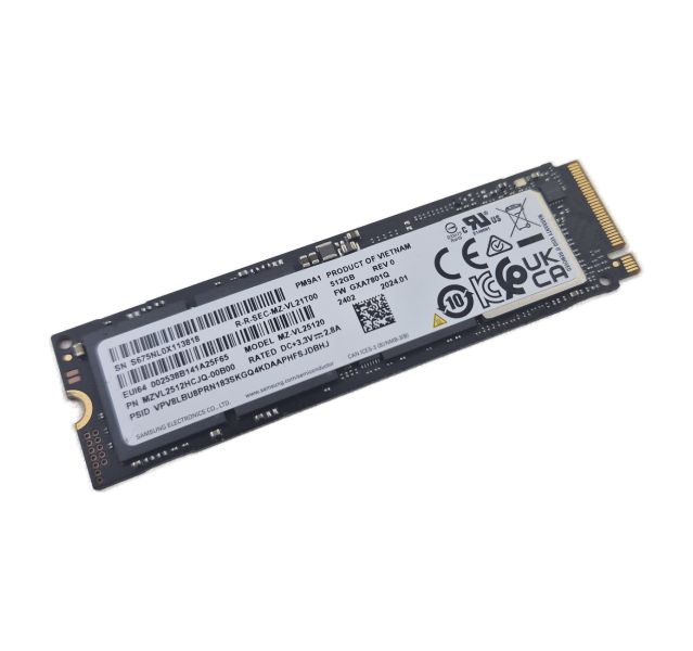 Samsung PM9A1 MZ-VL25120 512GB NVMe SSD Solid State Drive (SSD) Grade B