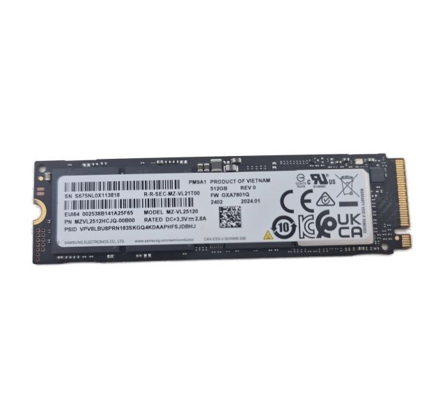 Samsung PM9A1 MZ-VL25120 512GB NVMe SSD Solid State Drive (SSD) Grade B