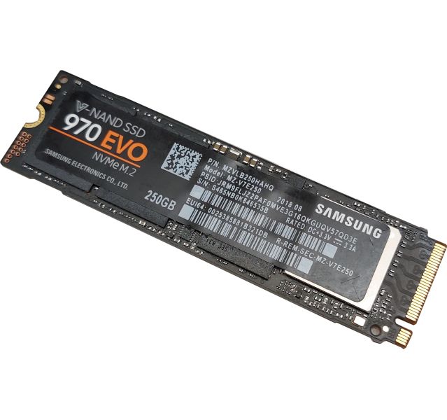 Samsung 970 EVO 250GB M.2 NVMe 2280 Solid State Drive (SSD) Grade A