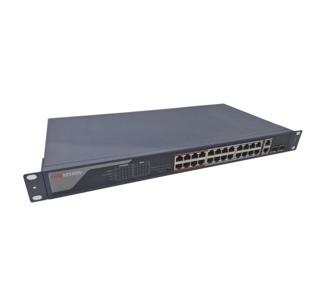Hikvision DS-3E0326P-E, 24 Port Switch with Ears