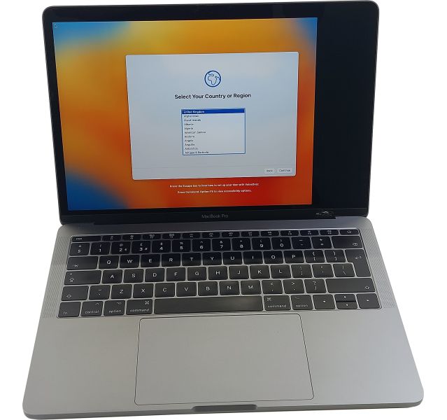 Damaged Apple MacBook Pro (13-inch, 2017), Intel i5-7360U, 8GB RAM, 128GB SSD