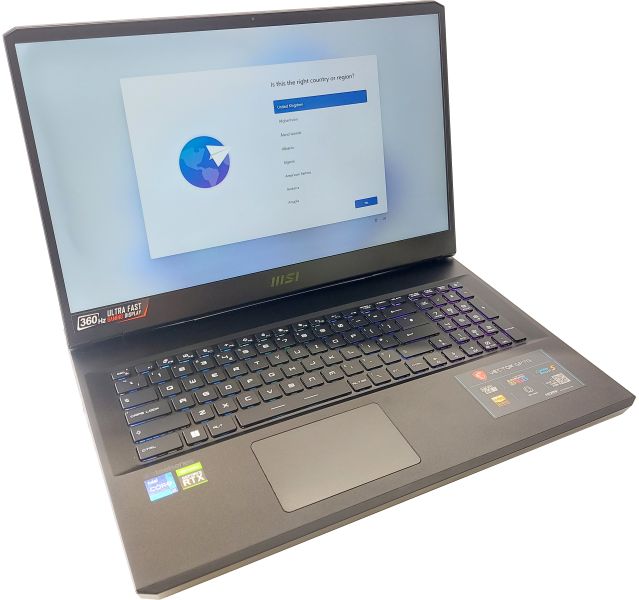 MSI Vector GP76, i7-12700H, RTX 3060, 16GB DDR5, 1TB SSD, 17.3