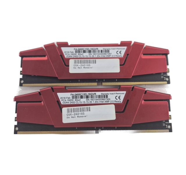 G.SKILL Ripjaws V 16GB (2x8GB) DDR4 2400MHz Desktop RAM F4-2400C15D-16GVR