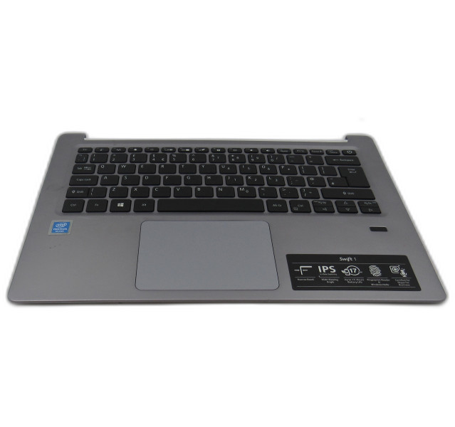 Acer Swift 1 SF114-34 UK Keyboard Palmrest Touchpad Cover Silver
