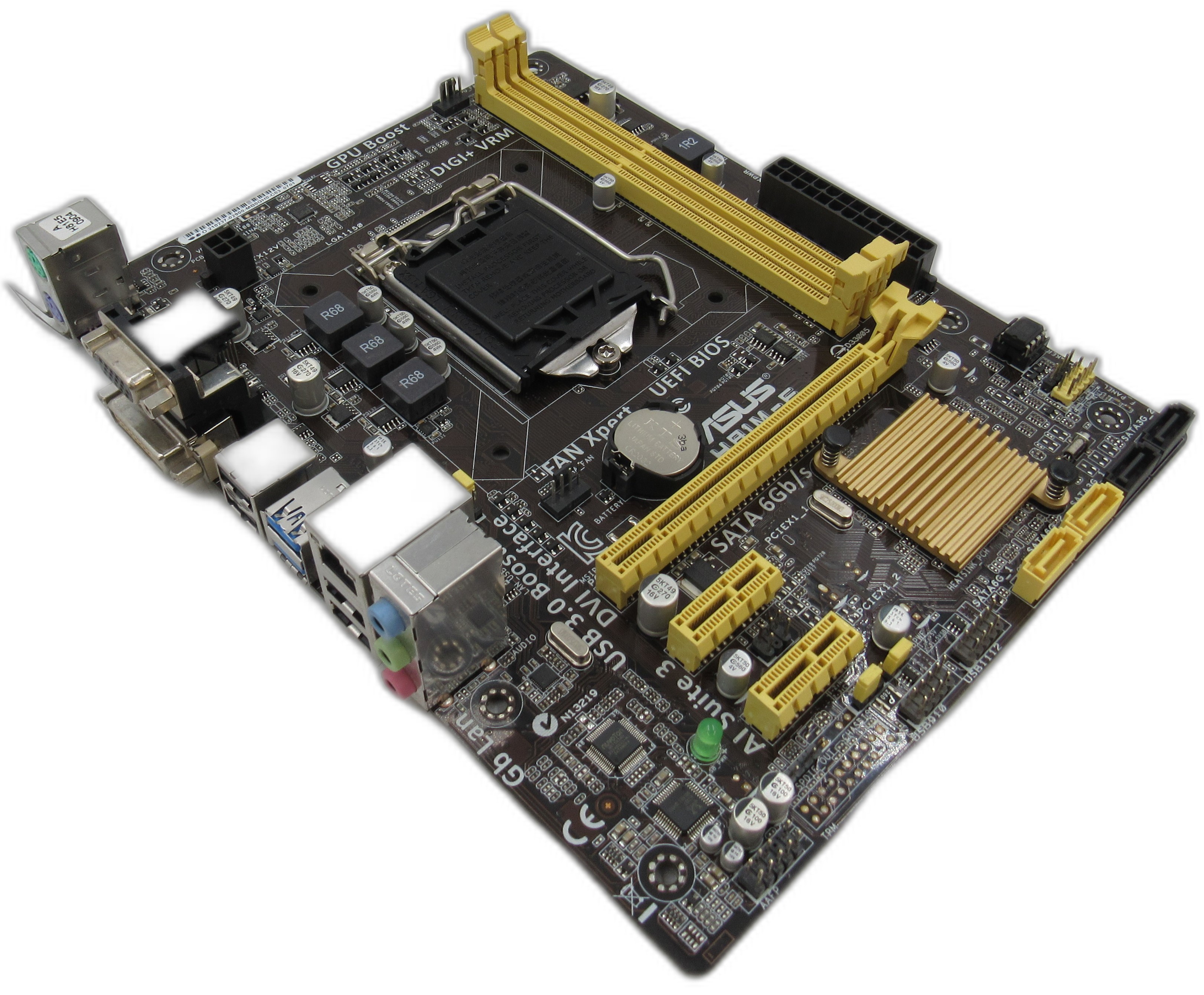 Asus H81M-E Motherboard, LGA 1150 m-ATX Desktop Motherboard without IO  Shield