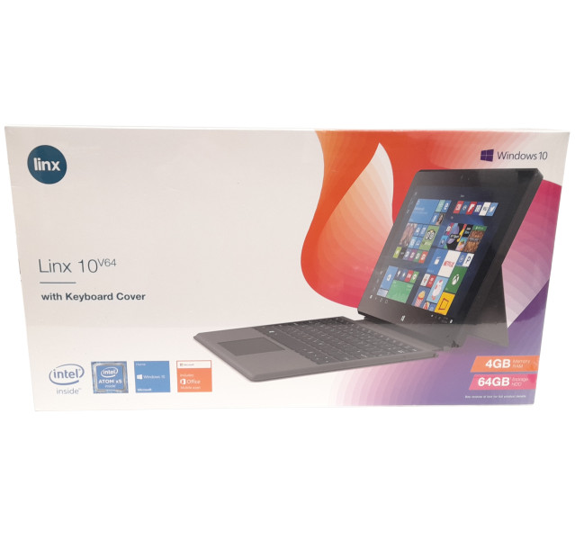 NEW Linx 10V64 Tablet - Intel Atom X5-Z8350, 4GB LPDDR3, 64GB, Windows 10 Tablet