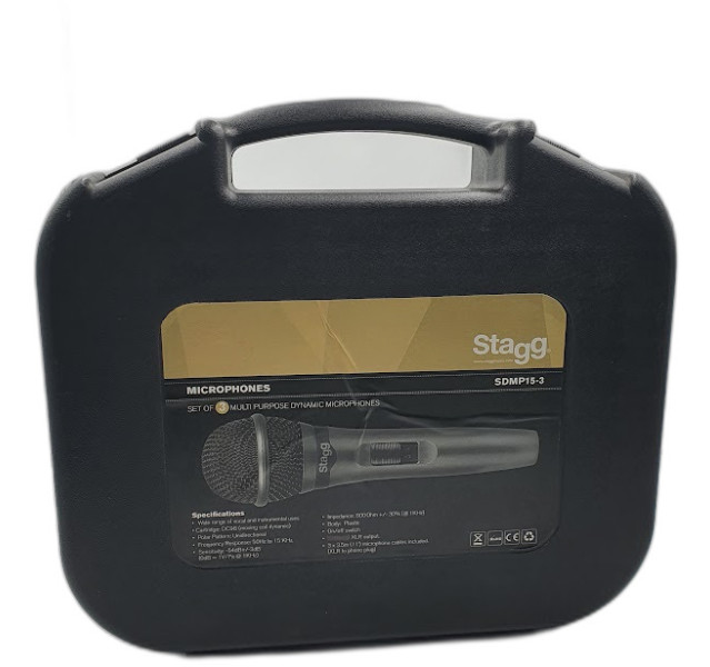 Stagg SDMP15-3 - Set of 3 Multi Purpose Dynamic Microphones