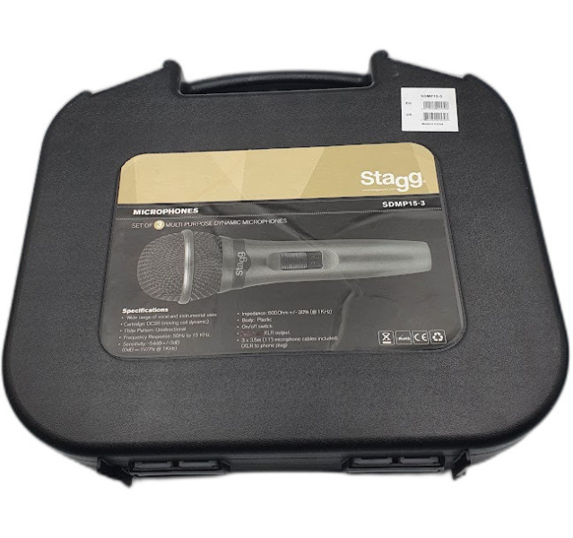 Stagg SDMP15-3 - Set of 3 Multi Purpose Dynamic Microphones