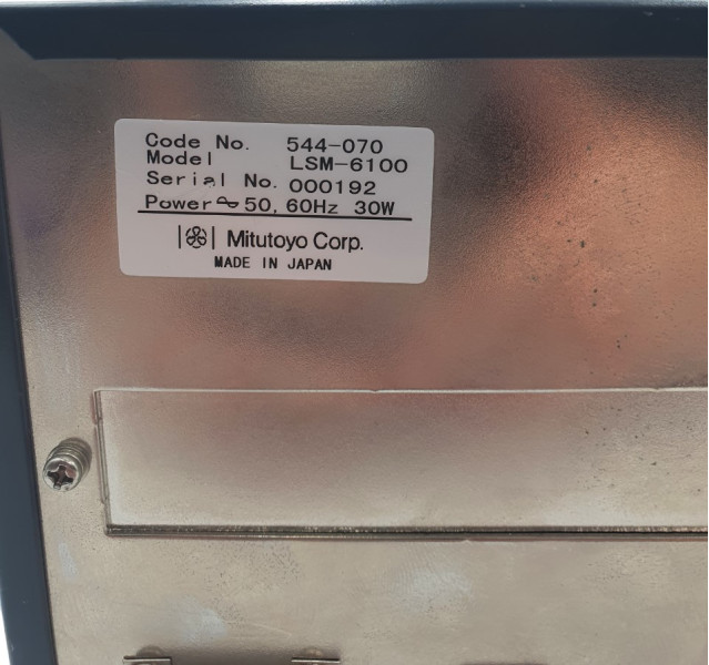 POST/SPARES MITUTOYO LSM-6100 LASER SCAN MICROMETER 30W 60Hz