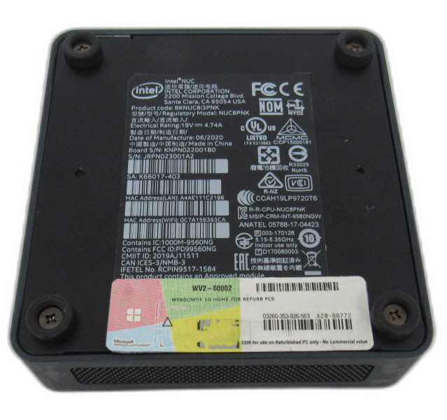 Intel NUC 8 Pro, NUC8i3PNK, Intel i3-8145U, 8GB DDR4, 240GB SSD, Win11 Home