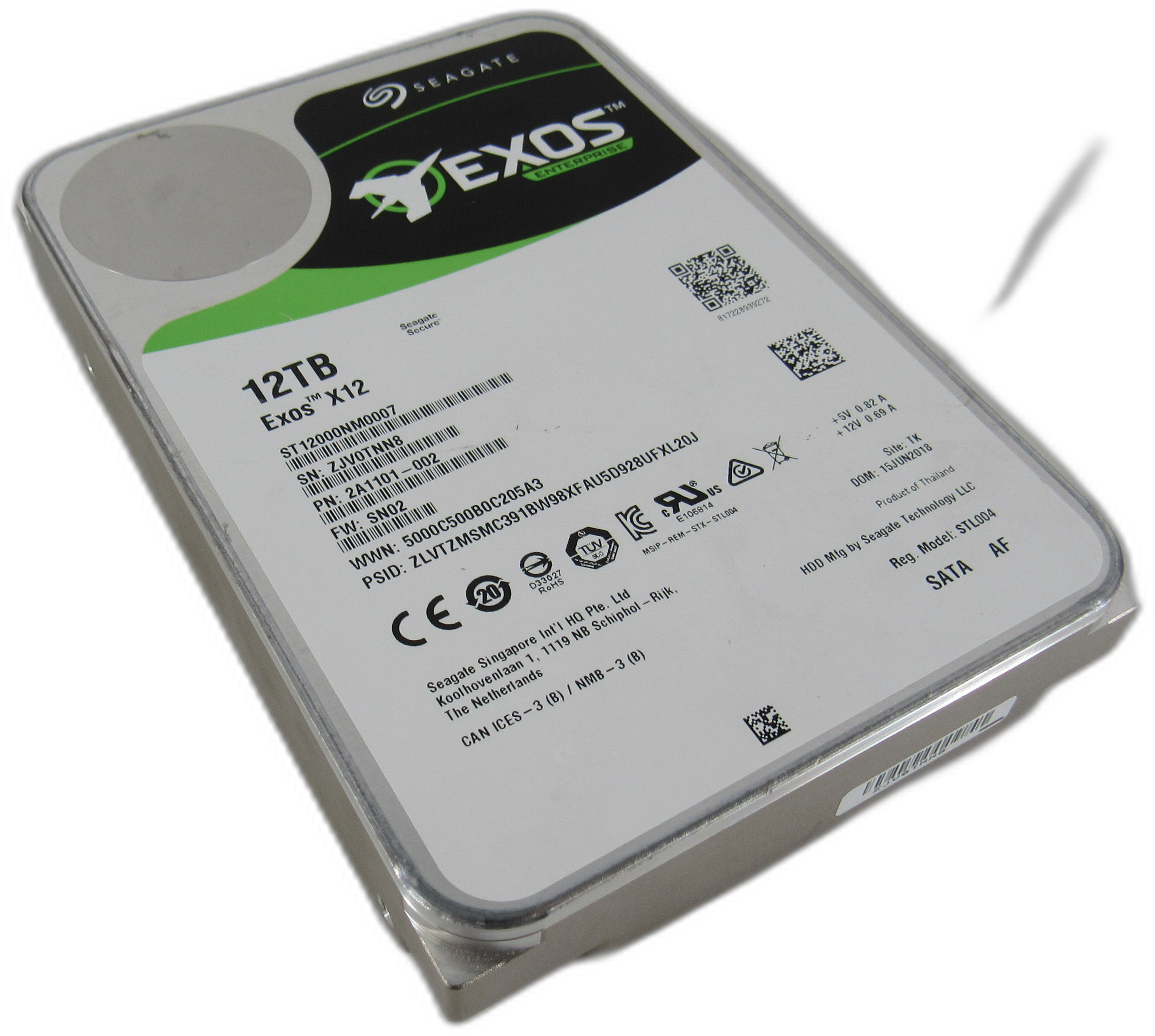 SEAGATE Enterprise SATA 12TB 中古動作確認済み③ SEAGATE Enterprise SATA 12TB 中古動作確認済み③
