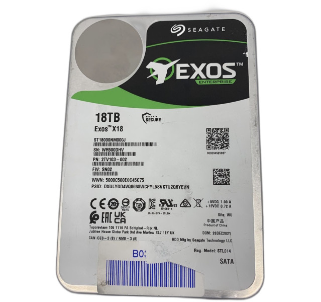Seagate Exos X18, ST18000NM000J 18TB 3.5