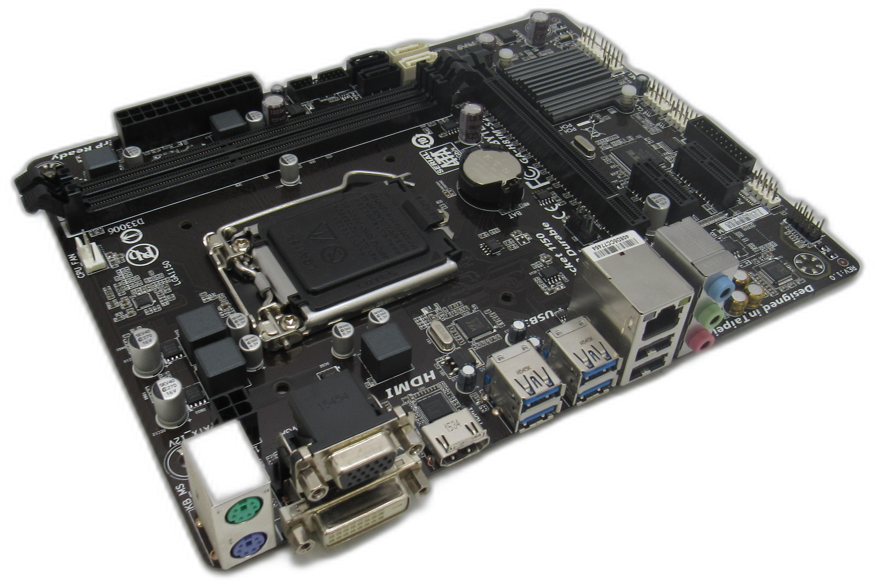 Gigabyte GH-H81M-S2H, Intel H81, LGA1150, Micro ATX, Motherboard W/ IO ...