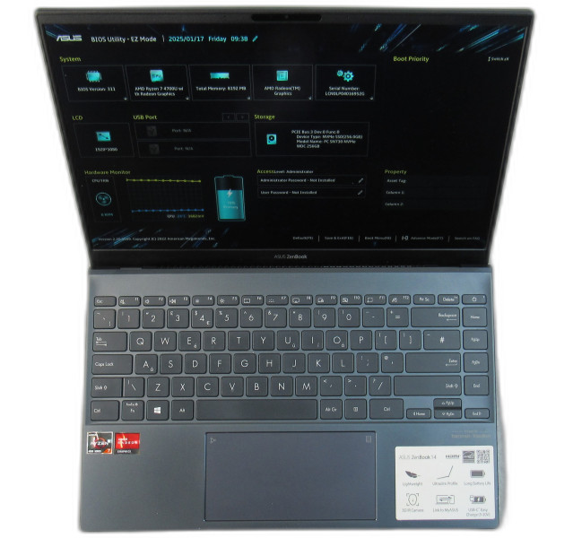 Spares or Repair | Asus Zenbook UM425I, Ryzen 7 4700U, 8GB RAM, 14