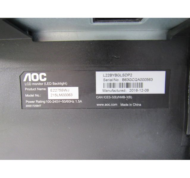 AOC E2275SWJ 21.5