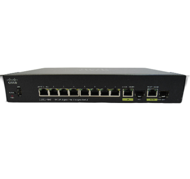 Cisco SG350-10MP-K9,10 Port Gigabit PoE Managed Switch no Ears