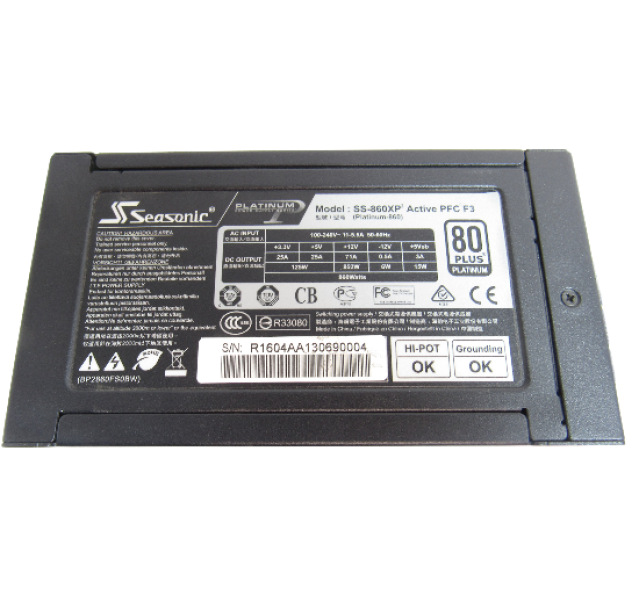 Sea Sonic Platinum SS-860XP Active PFC F3 Power Supply