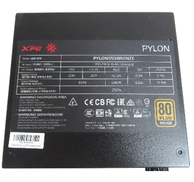 XPG Pylon 550W 80 Plus Bronze Power Supply