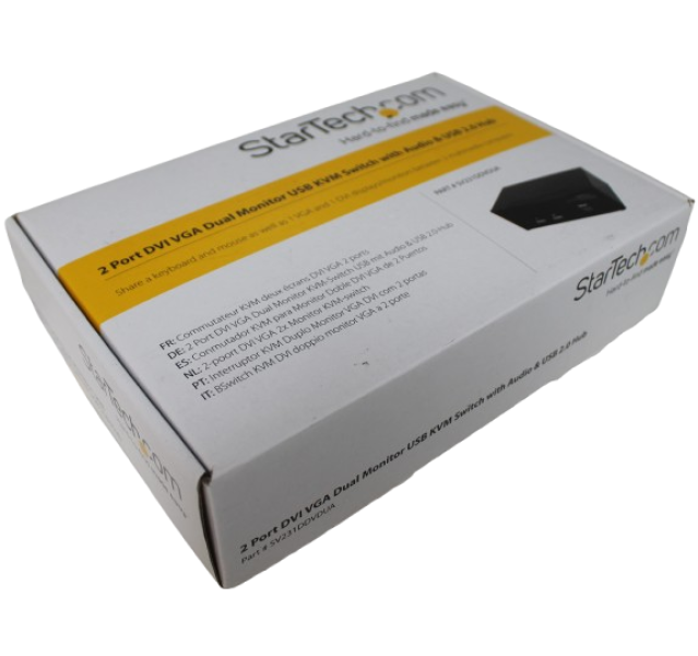 StarTech.Com SV231DDVDUA 2 Port DVI VGA Dual Monitor USB KVM Switch With Audio