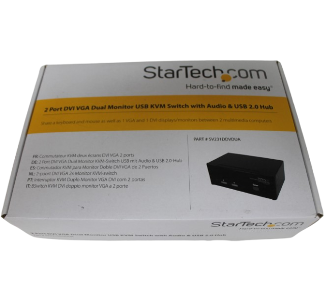 StarTech.Com SV231DDVDUA 2 Port DVI VGA Dual Monitor USB KVM Switch With Audio