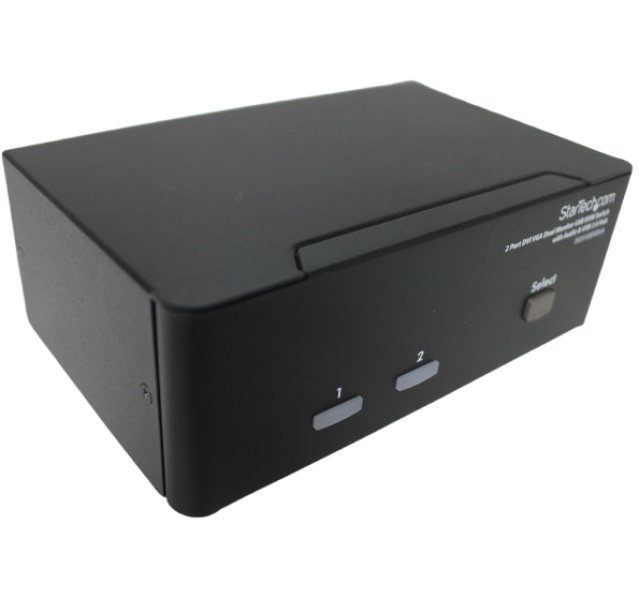 StarTech.Com SV231DDVDUA 2 Port DVI VGA Dual Monitor USB KVM Switch With Audio