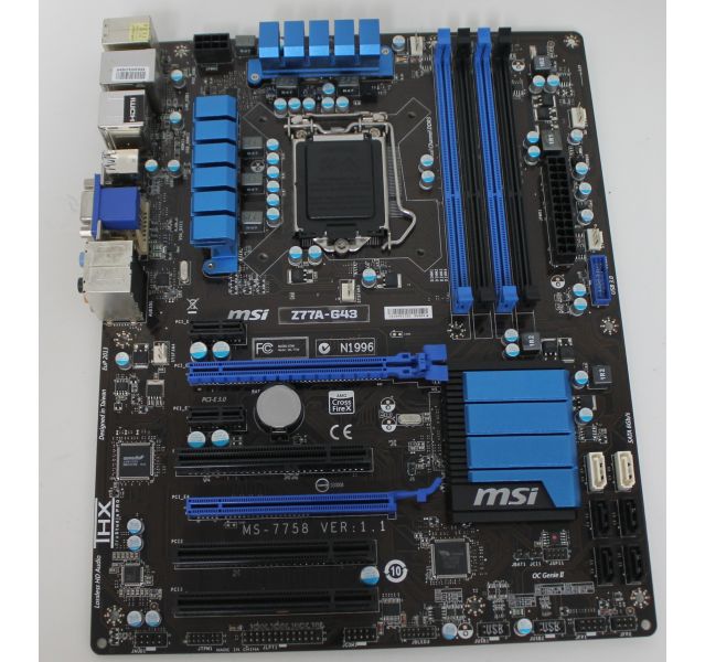 MSI Z77A-G43 1155 Z77 ATX Motherboard With IO Shield