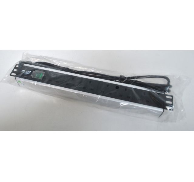 Excel 555-250 6-way Horizontal PDU- 6X UK sockets