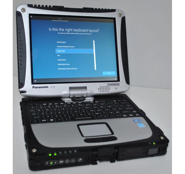 Panasonic Toughbook CF-19, i5-3340M, 4GB RAM, 240GB SSD, Win 10, 10