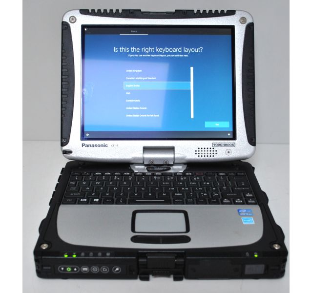Panasonic Toughbook CF-19, i5-3340M, 4GB RAM, 240GB SSD, Win 10, 10