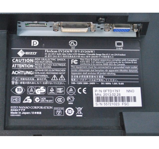 EIZO FlexScan EV2436W 24
