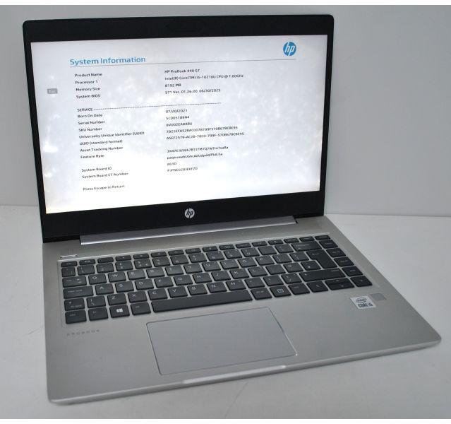 Faulty HP ProBook 440 G7, i5-10210U, 8GB RAM, 240GB, 14
