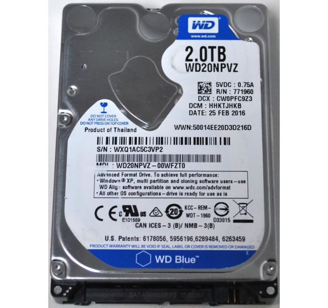 Western Digital Blue WD20NPVZ 2TB 5400RPM 2.5