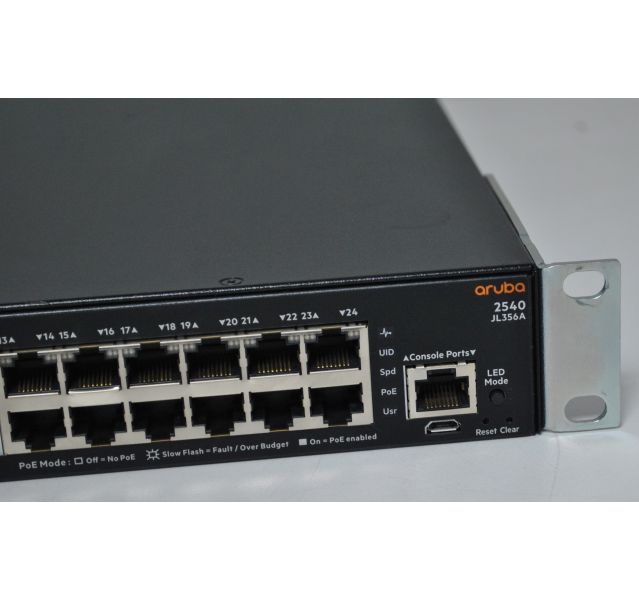 HP Aruba 2540 JL356A. 24 Port Switch with Ears