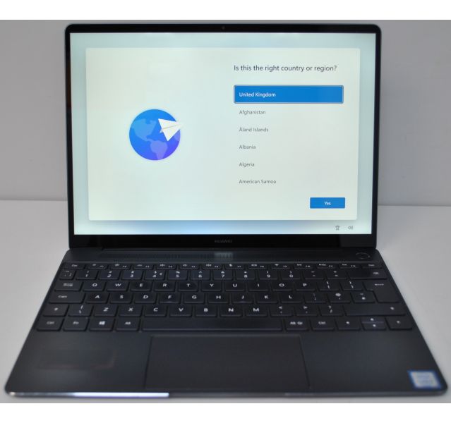 Faulty Huawei MateBook X Laptop,i5-7200U,8GB DDR5,256GB NVMe SSD 13.1