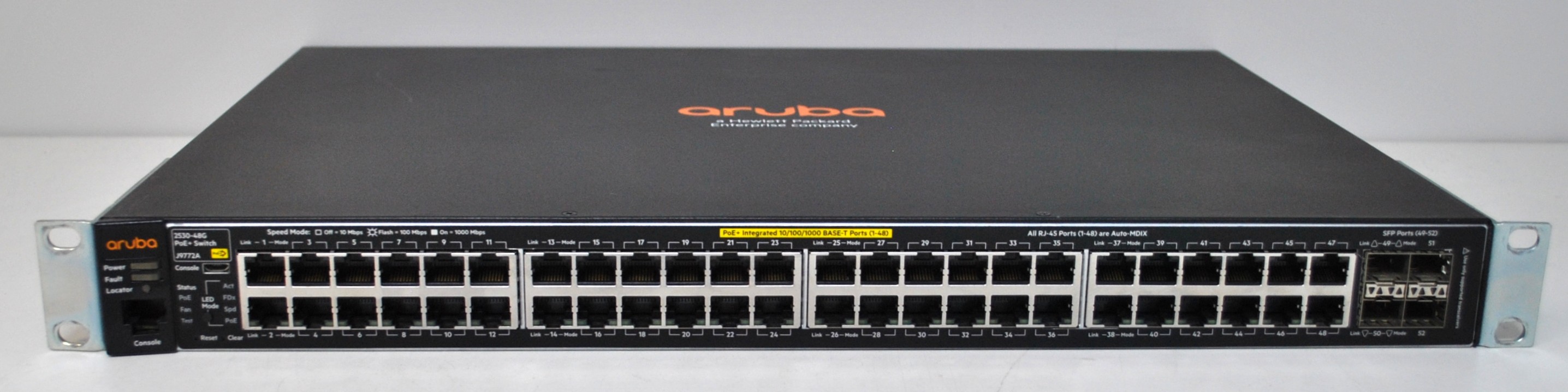 Aruba 2530-48G J9772A 48 Port Switch with Ears
