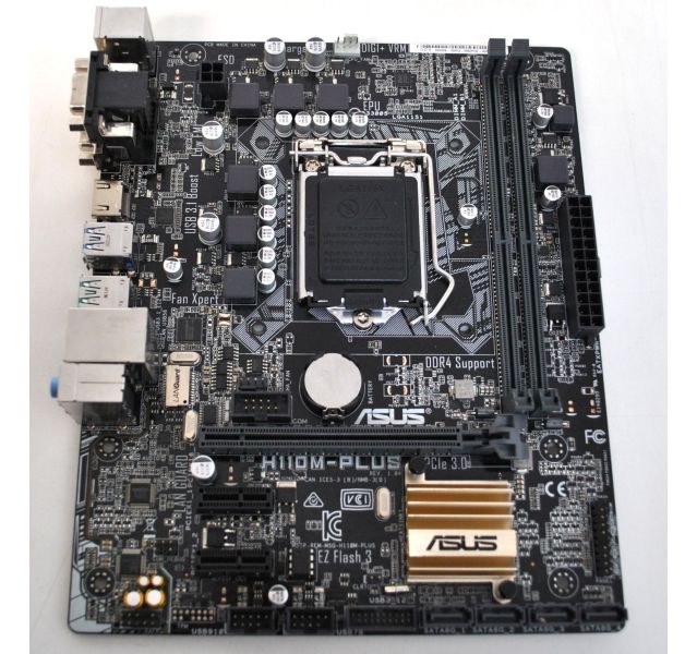 Asus H110M-PLUS Motherboard 1151, H110, mATX,With IO Shield